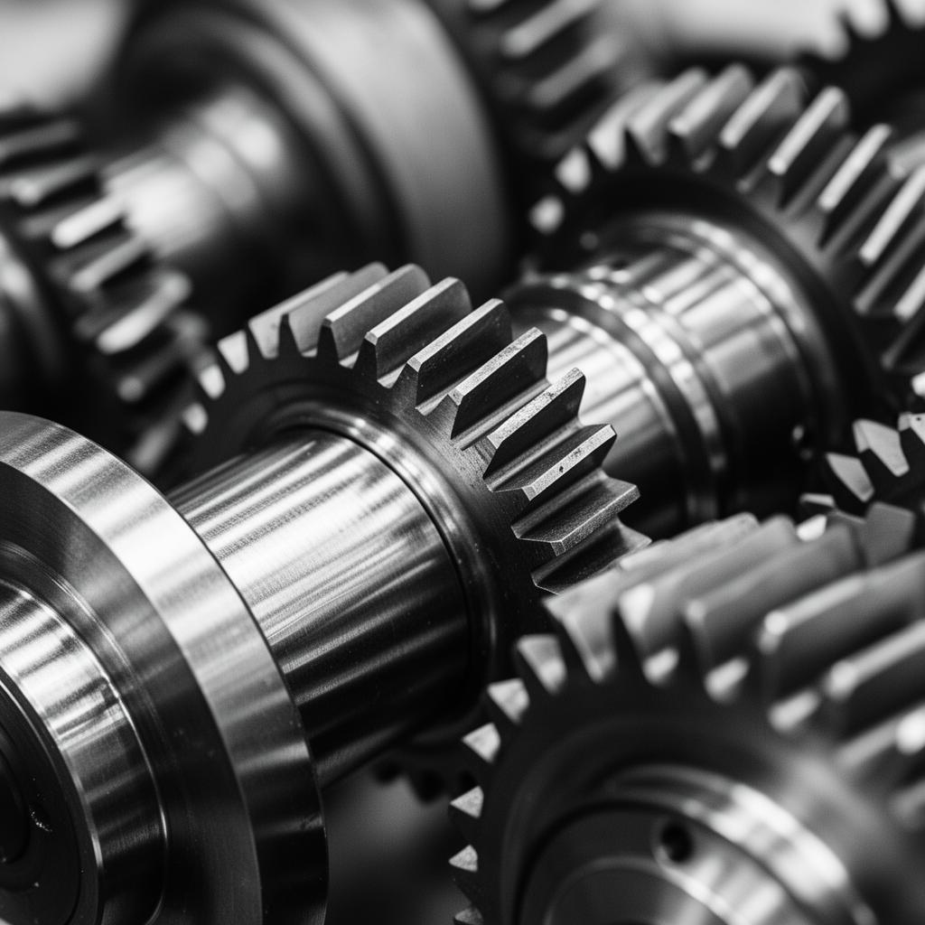 Präzise industrielle Maschinenteile in einem Schweizer Fabrikumfeld